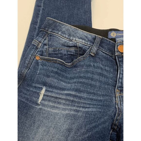 Democracy Womens Denim Jeans Low Rise Distressed Blue Size 6 - Picture 11 of 13